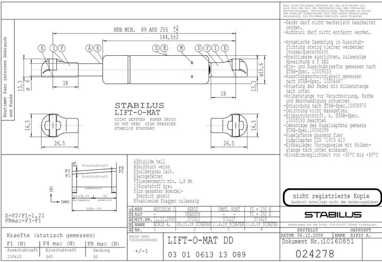 Stabilus 024278 230N