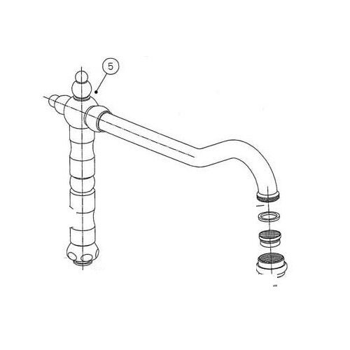 Lavanto 250500.6 uitloop messing (goud)