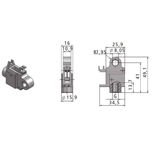 Stabilus 112485 M10x1 actuation