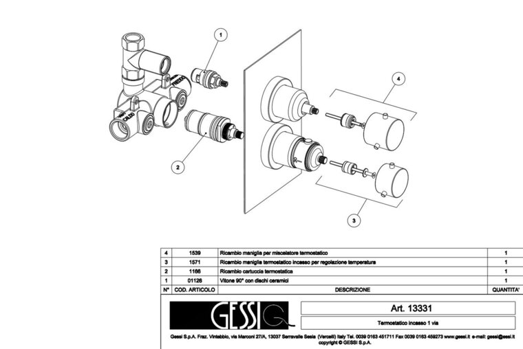 Gessi Ozone 13331 onderdelen