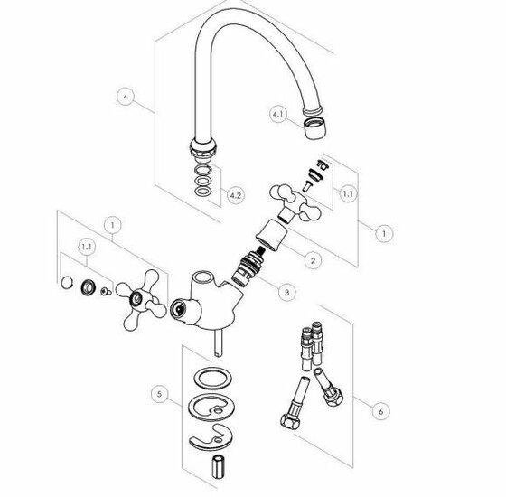 Doeco Keukenkraan Princess 51179 MK51179C