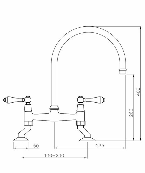 Abode Keukenkraan Ludlow Bridge MK1029C