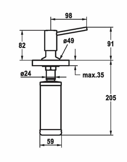 KWC zeepdispenser Basic Chroom ZP538409C