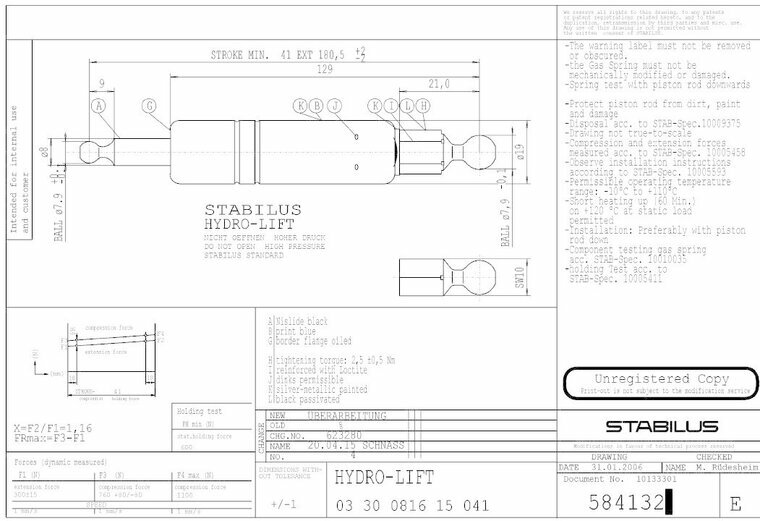 Stabilus 584132 300N