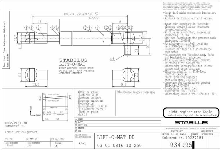 Stabilus 934995 0150N