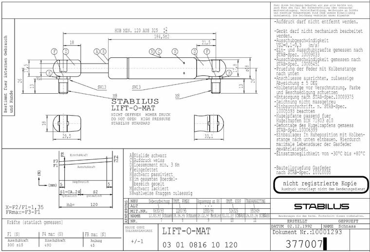 Stabilus 377007 0300N