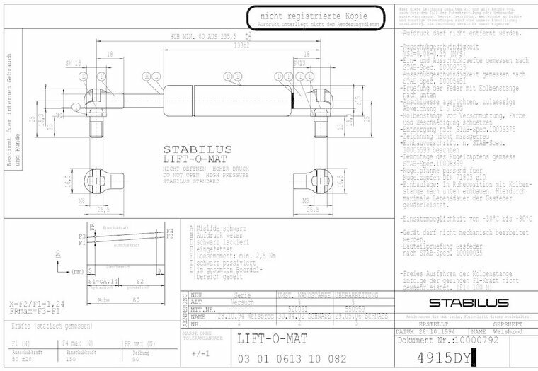 Stabilus 4915DY 050N