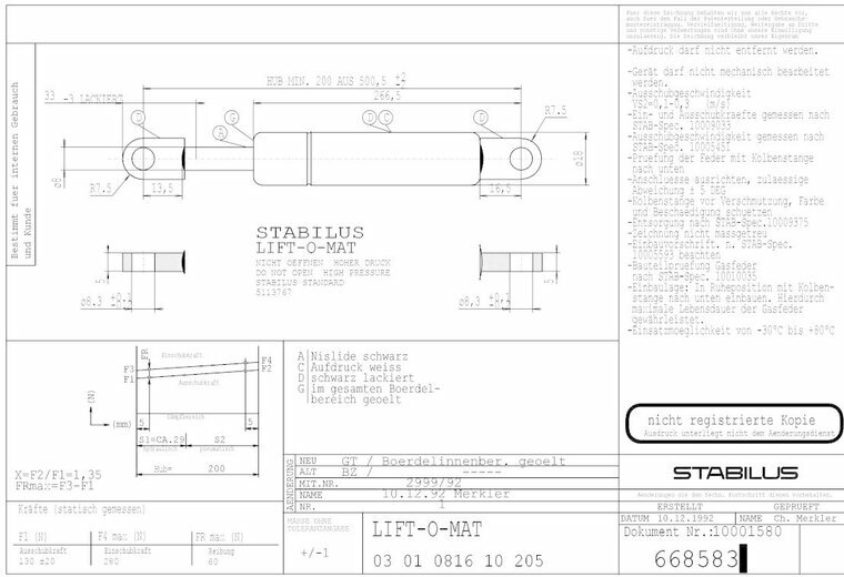 Stabilus 668583 0130N