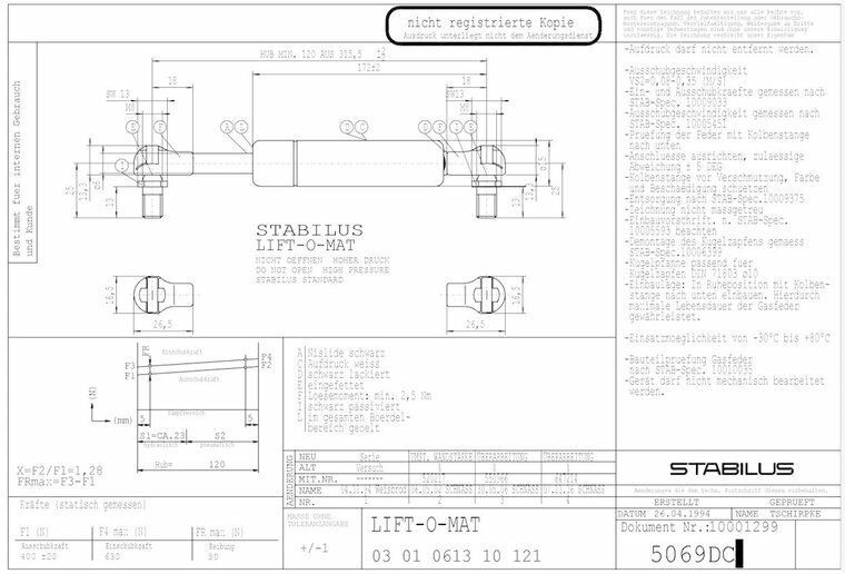 Stabilus 5069DC 400N