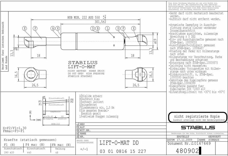 Stabilus 480902 280N