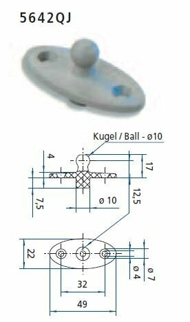 Stabilus 5642QJ bevestiging