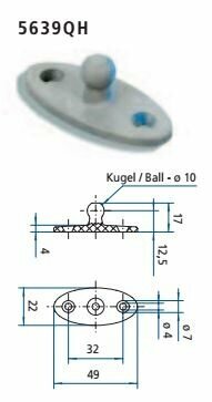 Stabilus 5639QH bevestiging