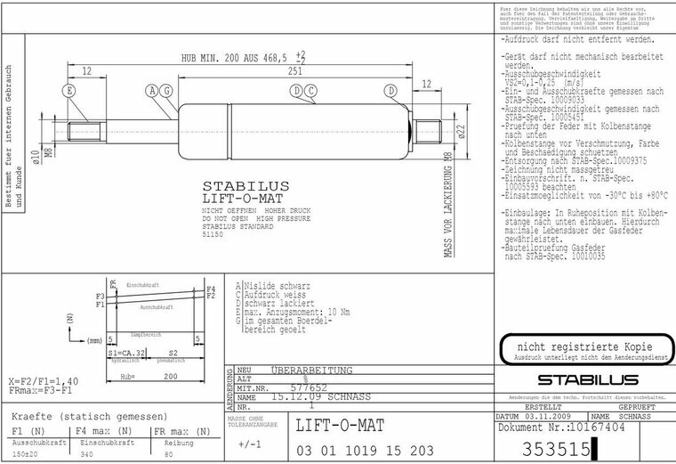 Stabilus 353515 0150N