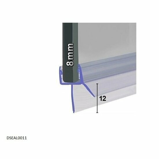 Douchedeurstrip DSEAL011 tbv 8mm glas